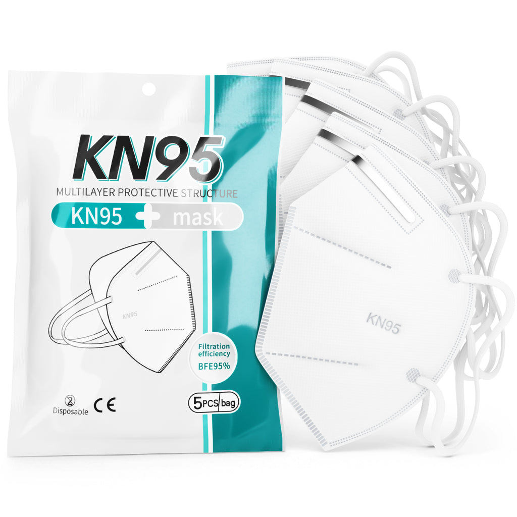 KN95 Face Mask 5-Layer | CE/ECM Certified | GB2626 Standard | 5pk
